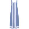 imageAiloqing 2025 Women Bohemian Floral Dress Summer Casual Color Block Maxi Beach Overall Dress CoverupsBlue