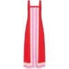 imageAiloqing 2025 Women Bohemian Floral Dress Summer Casual Color Block Maxi Beach Overall Dress CoverupsRed