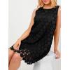 imageAiloqing Women Hollow Out Circle Embroidered Sundress Summer Casual Sleeveless Tank Dress for Vacation Beach Party CocktailBlack