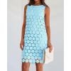 imageAiloqing Women Hollow Out Circle Embroidered Sundress Summer Casual Sleeveless Tank Dress for Vacation Beach Party CocktailBlue