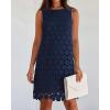 imageAiloqing Women Hollow Out Circle Embroidered Sundress Summer Casual Sleeveless Tank Dress for Vacation Beach Party CocktailNavy