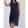 imageAiloqing Women Hollow Out Circle Embroidered Sundress Summer Casual Sleeveless Tank Dress for Vacation Beach Party CocktailNavy