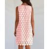 imageAiloqing Women Hollow Out Circle Embroidered Sundress Summer Casual Sleeveless Tank Dress for Vacation Beach Party CocktailPink
