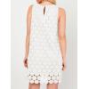 imageAiloqing Women Hollow Out Circle Embroidered Sundress Summer Casual Sleeveless Tank Dress for Vacation Beach Party CocktailWhite