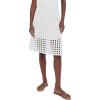 imageAiloqing 2025 Summer Casual Midi Skirt for Women Cotton Eyelet Skirt with Underneath Beachwear SkirtWhite