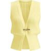 imageAiloqing 2025 Womens Kint Vest Tops Button Down V Neck Sleeveless Summer Trendy Top for WomenYellow