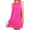 imageAiloqing Women Hollow Out Circle Embroidered Sundress Summer Casual Sleeveless Tank Dress for Vacation Beach Party CocktailRose