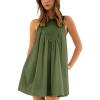 imageAiloqing Womens 2025 Summer Casual Sleeveless Dresses Spring ALine Mini Dress Beach Vacation SundressArmygreen