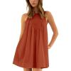 imageAiloqing Womens 2025 Summer Casual Sleeveless Dresses Spring ALine Mini Dress Beach Vacation SundressRust