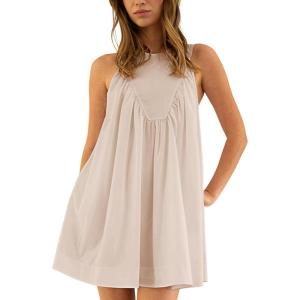 imageAiloqing Womens 2025 Summer Casual Sleeveless Dresses Spring ALine Mini Dress Beach Vacation SundressApricot