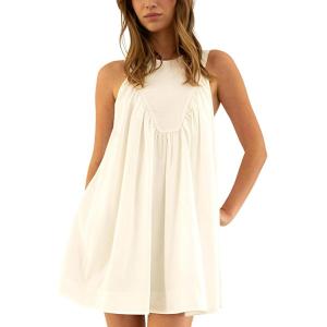 imageAiloqing Womens 2025 Summer Casual Sleeveless Dresses Spring ALine Mini Dress Beach Vacation SundressBeige