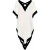 imageAiloqing 2025 Womens Casual V Neck Beach Dress Colorblock Backless Sundress Cover Up Lightweight Summer Vacation CoverupsWhiteblack