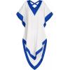 imageAiloqing 2025 Womens Casual V Neck Beach Dress Colorblock Backless Sundress Cover Up Lightweight Summer Vacation CoverupsWhiteblue