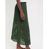 imageAiloqing 2025 Summer Casual Long Skirt for Women Cotton Eyelet Beach Maxi Skirt with UnderneathArmygreen