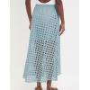 imageAiloqing 2025 Summer Casual Long Skirt for Women Cotton Eyelet Beach Maxi Skirt with UnderneathBlue