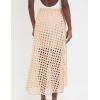 imageAiloqing 2025 Summer Casual Long Skirt for Women Cotton Eyelet Beach Maxi Skirt with UnderneathKhaki