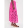 imageAiloqing 2025 Summer Casual Long Skirt for Women Cotton Eyelet Beach Maxi Skirt with UnderneathPink