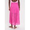 imageAiloqing 2025 Summer Casual Long Skirt for Women Cotton Eyelet Beach Maxi Skirt with UnderneathPink