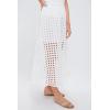 imageAiloqing 2025 Summer Casual Long Skirt for Women Cotton Eyelet Beach Maxi Skirt with UnderneathWhite