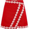 imageAiloqing 2025 Womens Summer Skorts High Waist A Line Floral Ziggy Skirt Casual Beach Mini SkirtRed