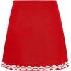 imageAiloqing 2025 Womens Summer Skorts High Waist A Line Floral Ziggy Skirt Casual Beach Mini SkirtRed