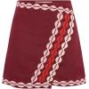 imageAiloqing 2025 Womens Summer Skorts High Waist A Line Floral Ziggy Skirt Casual Beach Mini SkirtRust