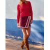 imageAiloqing 2025 Womens Summer Skorts High Waist A Line Floral Ziggy Skirt Casual Beach Mini SkirtRust