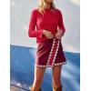 imageAiloqing 2025 Womens Summer Skorts High Waist A Line Floral Ziggy Skirt Casual Beach Mini SkirtRust