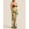 imageAiloqing Sarong Coverups for Women Beach Wraps Swimsuit Coverup Stylish Bikini Cover Up Long SkirtGreen