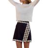 imageAiloqing 2025 Womens Summer Skorts High Waist A Line Floral Ziggy Skirt Casual Beach Mini SkirtBlack