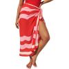 imageAiloqing Sarong Coverups for Women Beach Wraps Swimsuit Coverup Stylish Bikini Cover Up Long SkirtRed