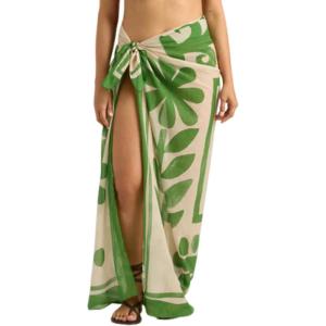 imageAiloqing Sarong Coverups for Women Beach Wraps Swimsuit Coverup Stylish Bikini Cover Up Long SkirtGreen
