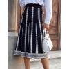 imageAiloqing 2025 Womens Casual Knit Skirt Winter Fall High Elastic Waist A line Woolen Midi Skirts Vocation OutfitsBlack