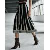imageAiloqing 2025 Womens Casual Knit Skirt Winter Fall High Elastic Waist A line Woolen Midi Skirts Vocation OutfitsBlack