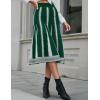 imageAiloqing 2025 Womens Casual Knit Skirt Winter Fall High Elastic Waist A line Woolen Midi Skirts Vocation OutfitsGreen