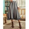 imageAiloqing 2025 Womens Casual Knit Skirt Winter Fall High Elastic Waist A line Woolen Midi Skirts Vocation OutfitsGrey