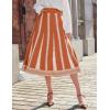 imageAiloqing 2025 Womens Casual Knit Skirt Winter Fall High Elastic Waist A line Woolen Midi Skirts Vocation OutfitsOrange
