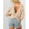 imageAiloqing Womens Lightweight Casual Sweaters 2025 Fall Outfits Trendy Crewneck Knit Fashion Pullover TopsApricot