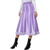 imageAiloqing 2025 Womens Casual Knit Skirt Winter Fall High Elastic Waist A line Woolen Midi Skirts Vocation OutfitsPurple