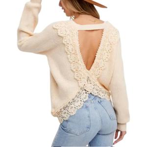 imageAiloqing Womens Lightweight Casual Sweaters 2025 Fall Outfits Trendy Crewneck Knit Fashion Pullover TopsApricot