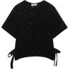 imageAiloqing Womens Casual Knit Sweater Vest Cropped Pullover Sweaters Hollow Out Loose Tank TopBlack
