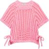 imageAiloqing Womens Casual Knit Sweater Vest Cropped Pullover Sweaters Hollow Out Loose Tank TopPink