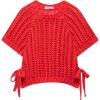 imageAiloqing Womens Casual Knit Sweater Vest Cropped Pullover Sweaters Hollow Out Loose Tank TopRed