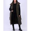 imageAiloqing Womens Long Puffer Vest Winter Quilted Sleeveless Zip Up Long Jacket Vest GiletArmygreen