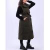 imageAiloqing Womens Long Puffer Vest Winter Quilted Sleeveless Zip Up Long Jacket Vest GiletArmygreen