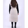 imageAiloqing Womens Long Puffer Vest Winter Quilted Sleeveless Zip Up Long Jacket Vest GiletBeige