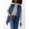 imageAiloqing Womens Long Puffer Vest Winter Quilted Sleeveless Zip Up Long Jacket Vest GiletBlue