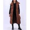 imageAiloqing Womens Long Puffer Vest Winter Quilted Sleeveless Zip Up Long Jacket Vest GiletBrown