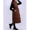 imageAiloqing Womens Long Puffer Vest Winter Quilted Sleeveless Zip Up Long Jacket Vest GiletBrown