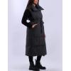 imageAiloqing Womens Long Puffer Vest Winter Quilted Sleeveless Zip Up Long Jacket Vest GiletGrey